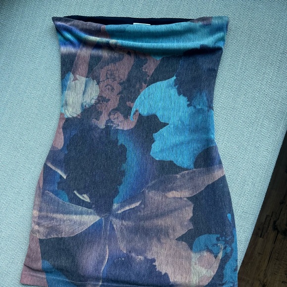 🚨moving sale🫡With Jéan Frankie Strapless Mini Dress in Orchid Morpholog Size XS - Picture 4 of 10